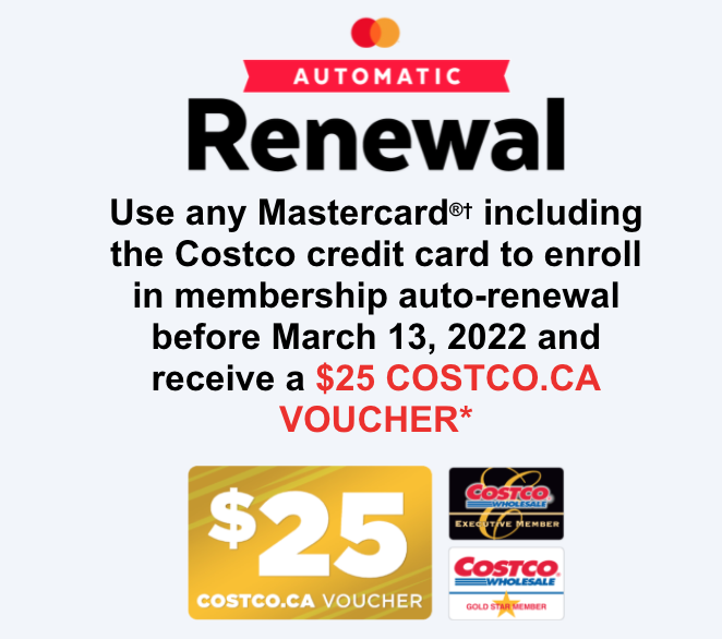 Costco Canada Membership Offers Get a 25.00 Online Voucher When You