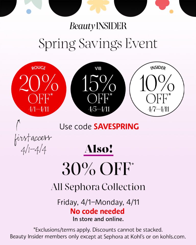 Sephora Canada Spring Savings Event Save Up to 20 OFF + 30 OFF ALL