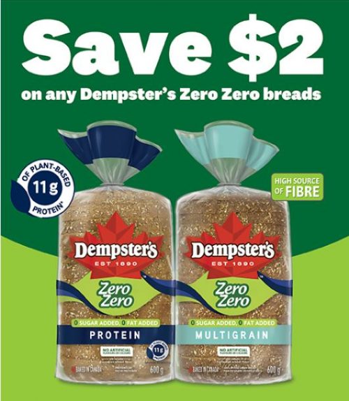 Canadian Coupons Save 2 On Dempster s Zero Zero Bread Printable 