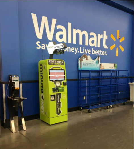 Copying a key with the minuteKey kiosk at Walmart 