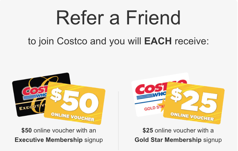 Costco Canada Promotion Refer a Friend and You Each Get a 25 50