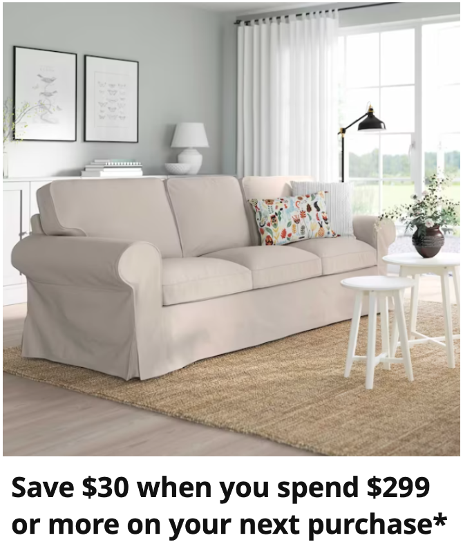 IKEA Canada Deals: Save $30 off your Purchase of $299 Using Coupon Code