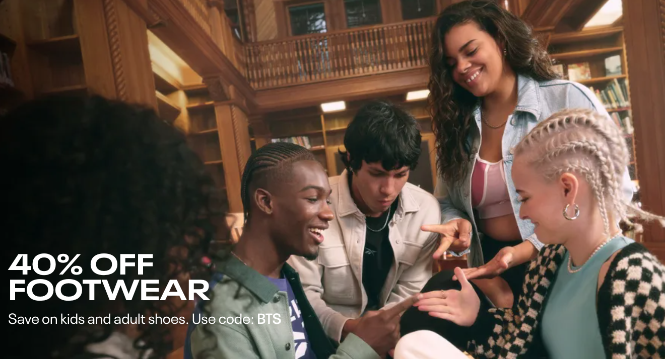 Reebok Canada Back To School Sale: Save 40% off Footwear Using Coupon Code