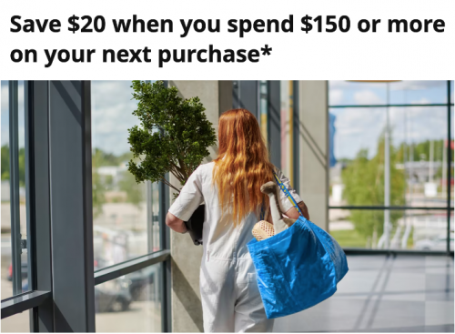 Ikea canada deals save 20 when you spend 150 on your next purchase with coupon code 