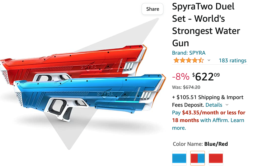 SpyraTwo Duel Set - World's Strongest Water Gun