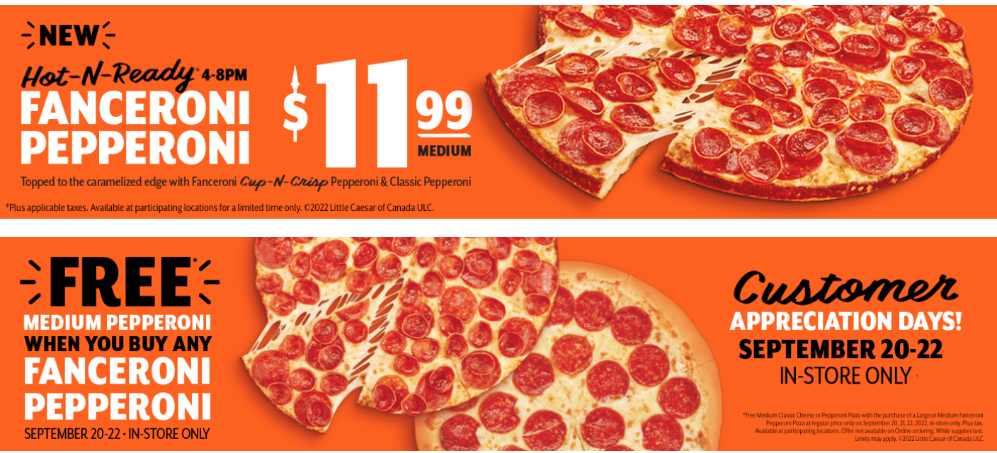 Little Caesars Pizza Canada Celebrate National Pepperoni Pizza Day Get