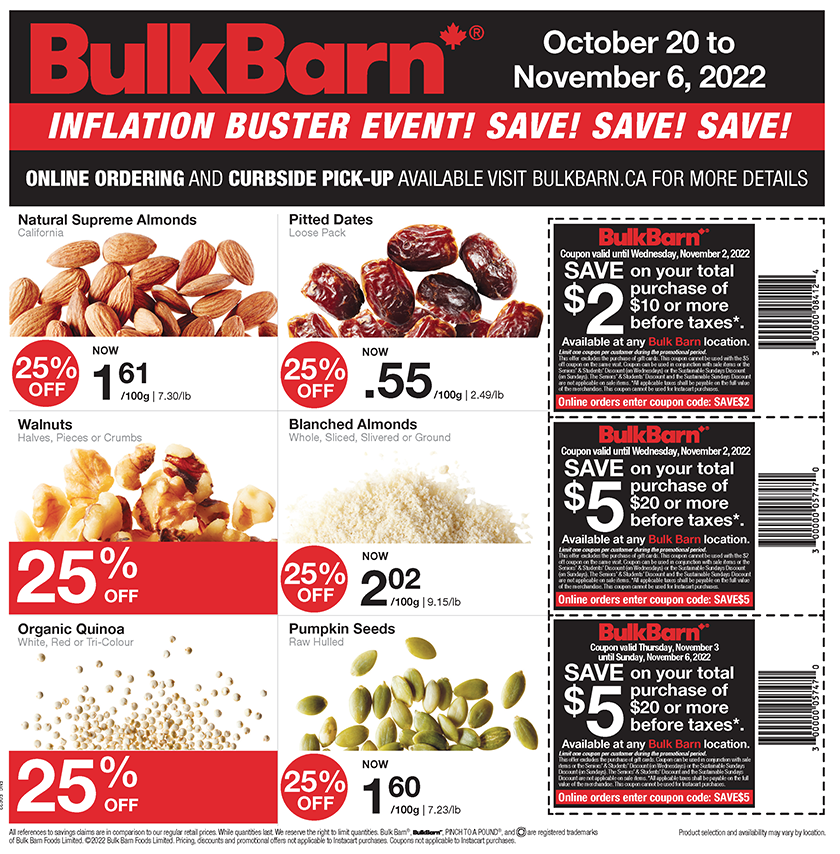 Bulk Barn Canada Coupons and Flyer Deals Save 2 to 5 Off Your