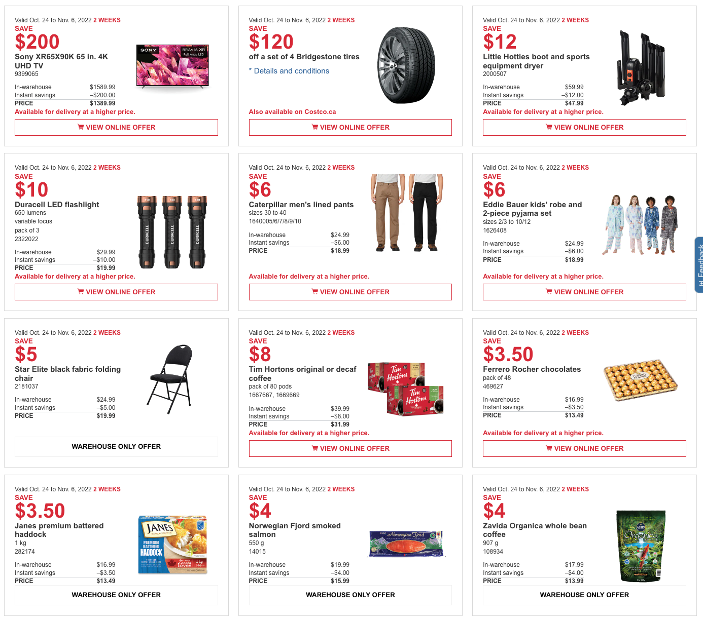 Costco Canada Coupons/Flyers Deals at All Costco Wholesale Warehouses