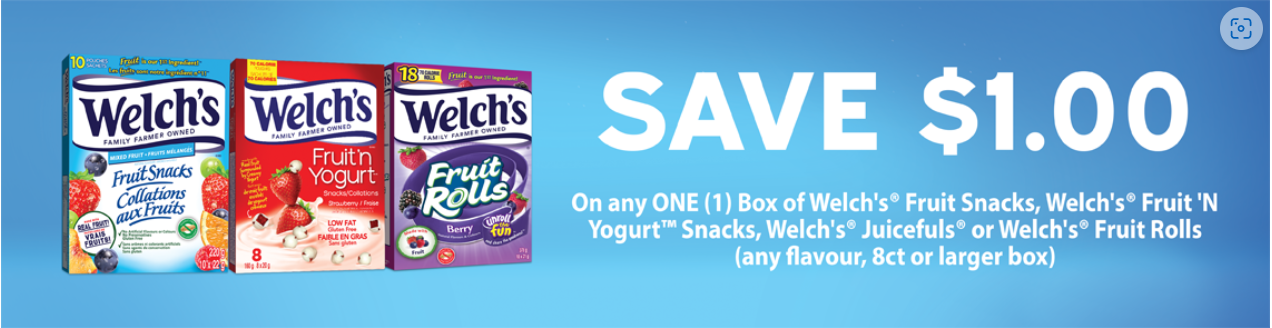 Canadian Coupons Save 1 On Welch S Fruit Snacks Canadian Freebies   Blog 14 