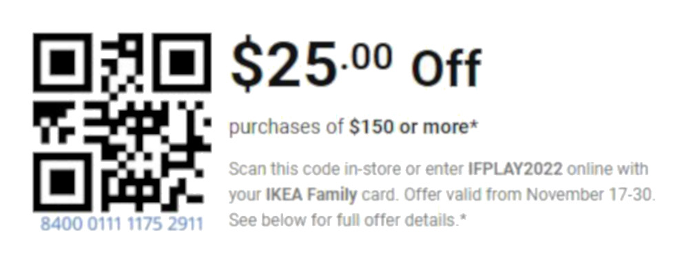 IKEA Canada Black Friday Coupon Discount Deal 25 Off 150 IKEA   IKEA 1 