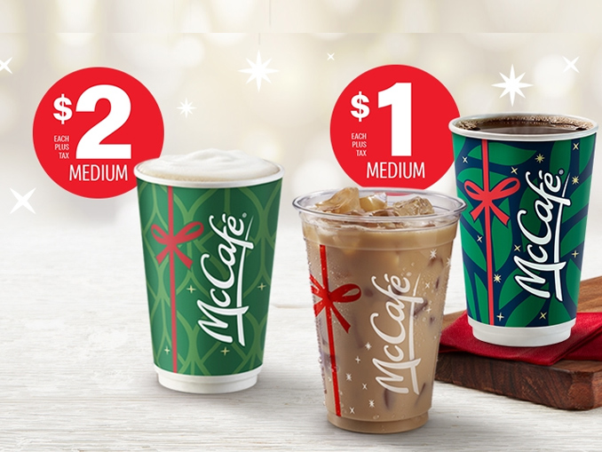McDonald's Canada Holiday Promo: Medium Hot or Iced Coffee $1 and Latte ...
