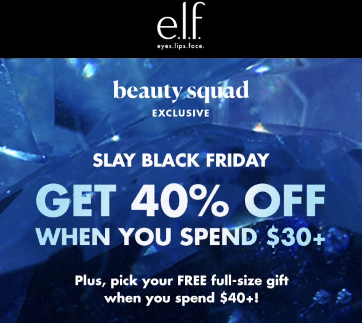 E l f Cosmetics Canada Black Friday Sale Deals 40 Off 30 
