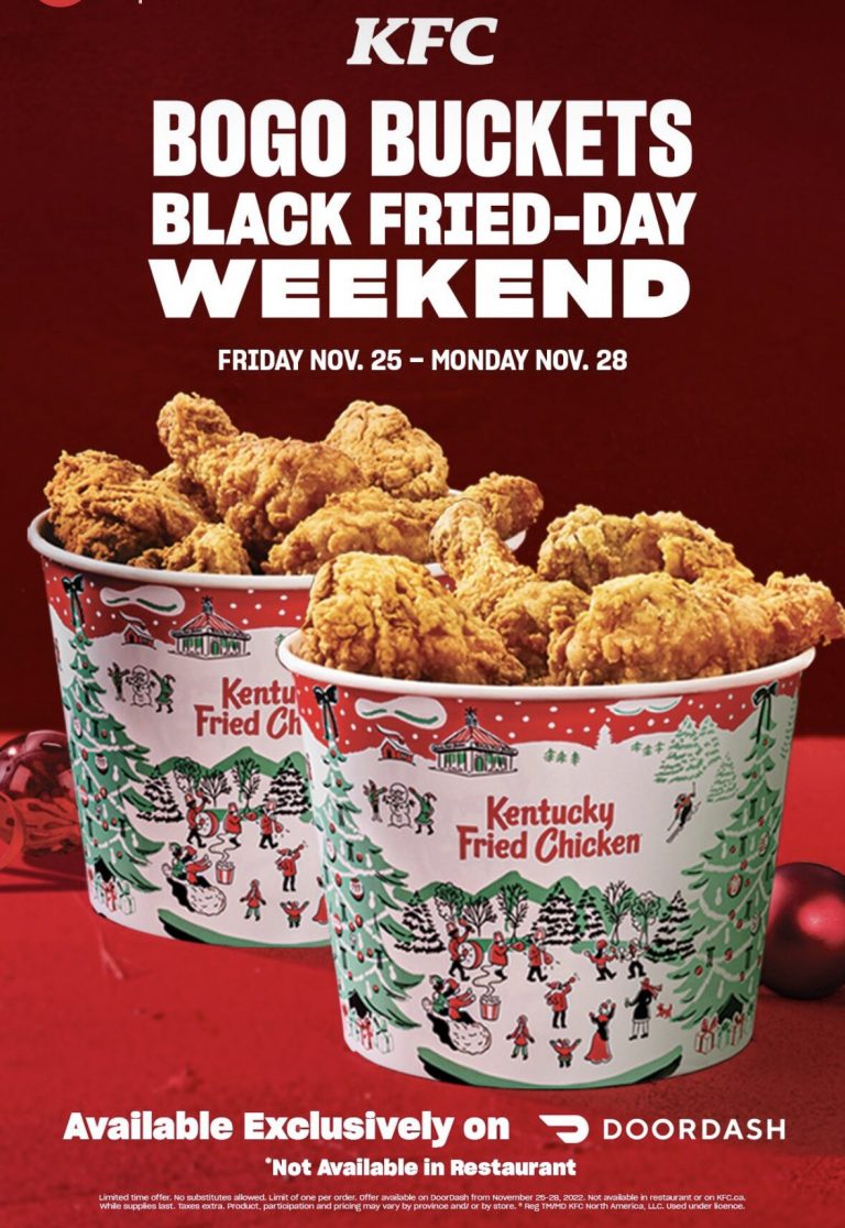 KFC Canada BlackFriedDay Black Friday Promo 2022 Buy One Bucket Get