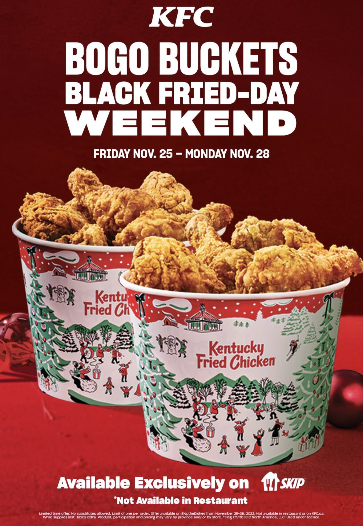 KFC Canada BlackFriedDay Black Friday Promo 2022 Buy One Bucket Get