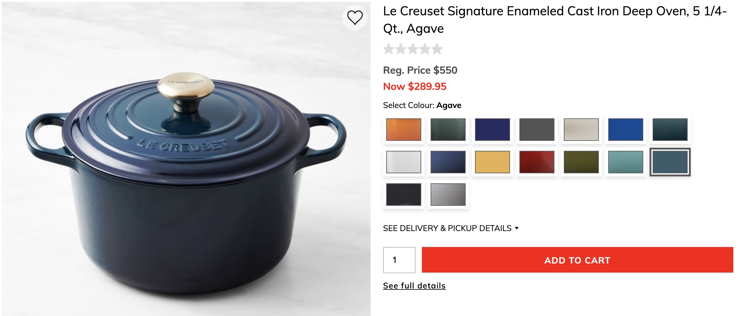 Williams-Sonoma - April 2020 - Le Creuset Signature Enameled Cast