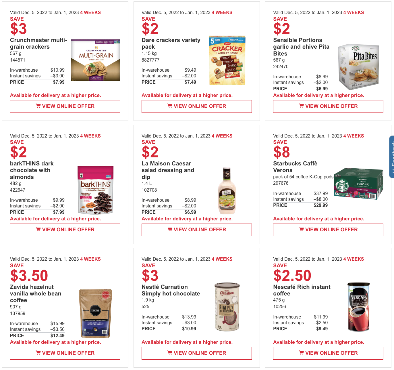 Costco Canada Coupons/Flyers Deals at All Costco Wholesale Warehouses