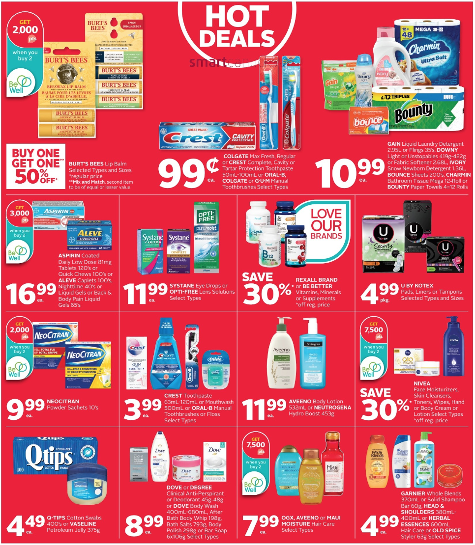 Rexall Canada Flyers Offers: Get 25,000 Be Well Points When You Spend