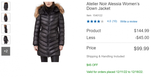 Costco down clearance parka