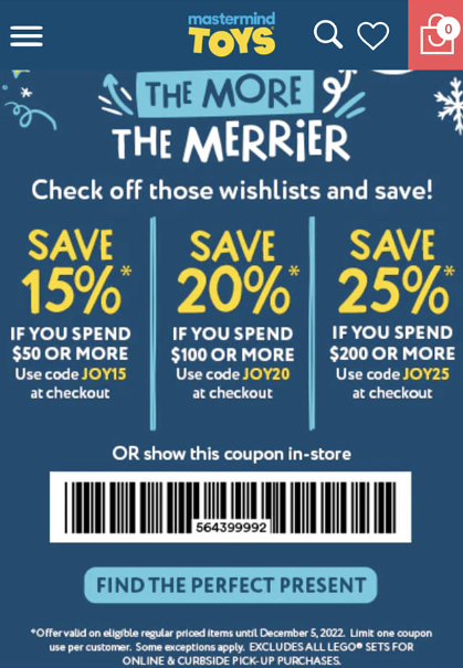 Mastermind store toys coupon