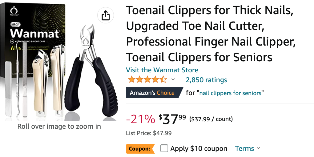 Amazon Canada Deals Save 42 on Clippers for Thick Nails with Coupon + 27 on Over The Sink