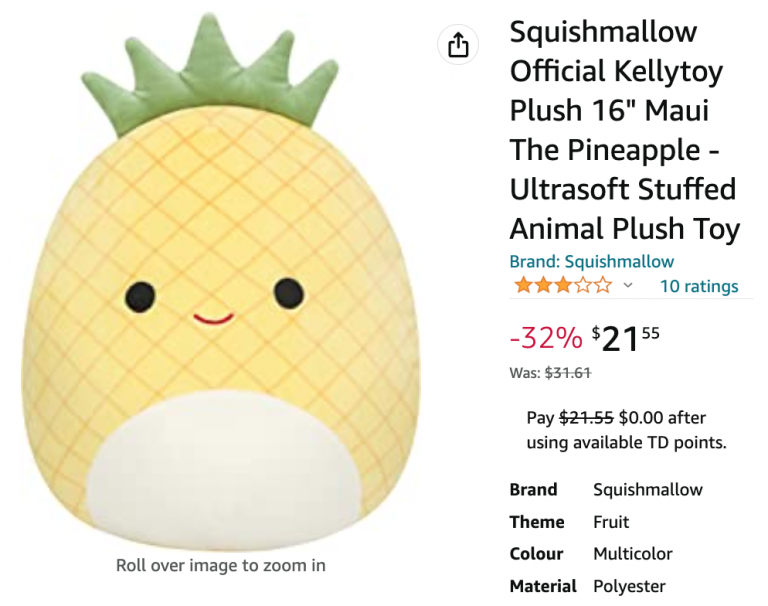 Amazon Canada Deals Save 32 on Squishmallow Plush Canadian Freebies