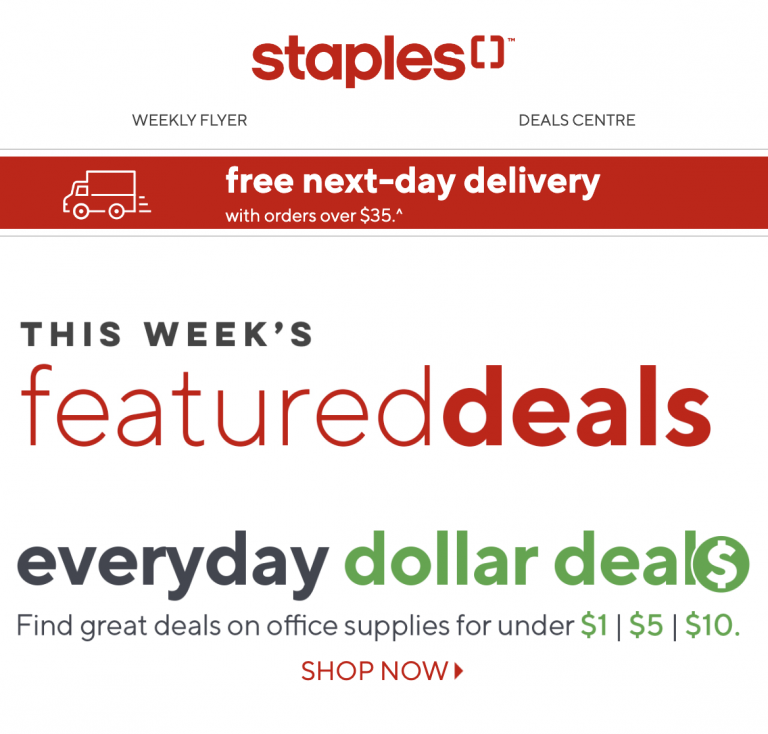 Staples Canada Featured Deals: Weekly Flyer Deals Jan 18 to 24 + Save
