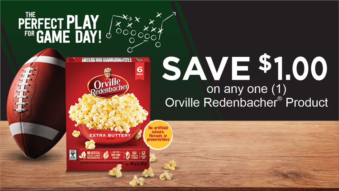 Canadian Coupons Save 1 On The Purchase Of Any Orville Redenbacher 