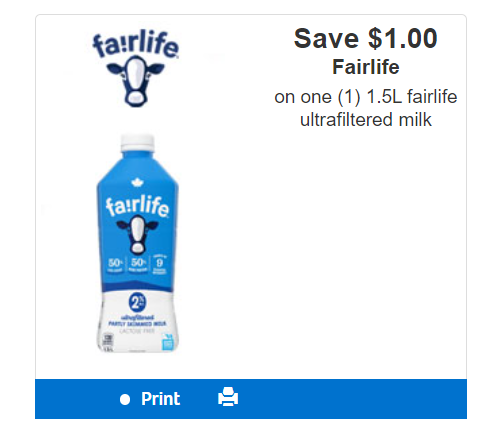 Canadian Coupons Save 1 On Fairlife Milk Printable Coupon BunElf