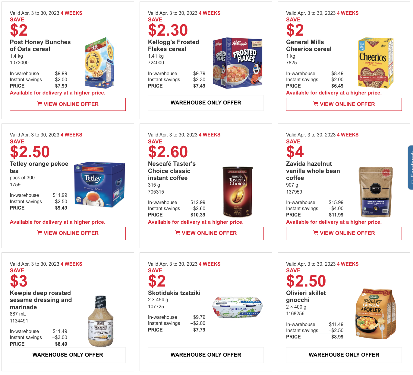 Costco Canada Coupons/Flyers Deals at All Costco Wholesale Warehouses