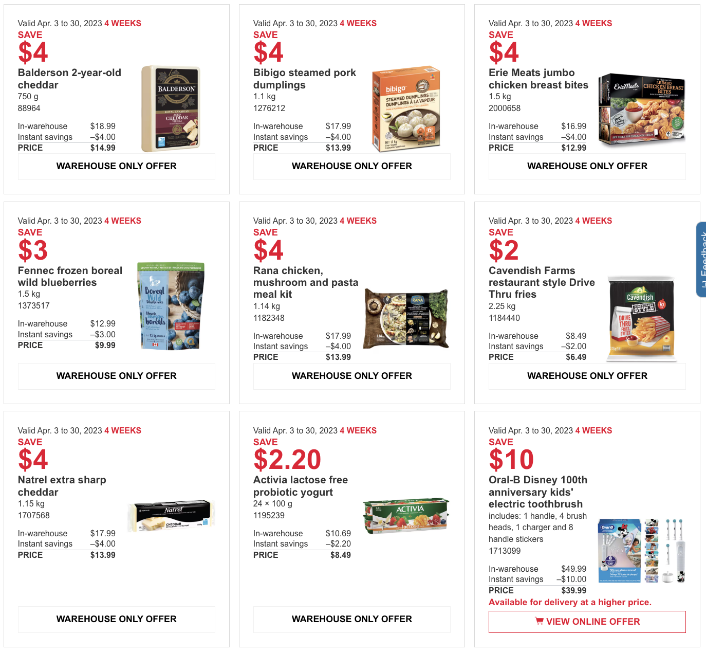 Costco Canada Coupons/Flyers Deals at All Costco Wholesale Warehouses