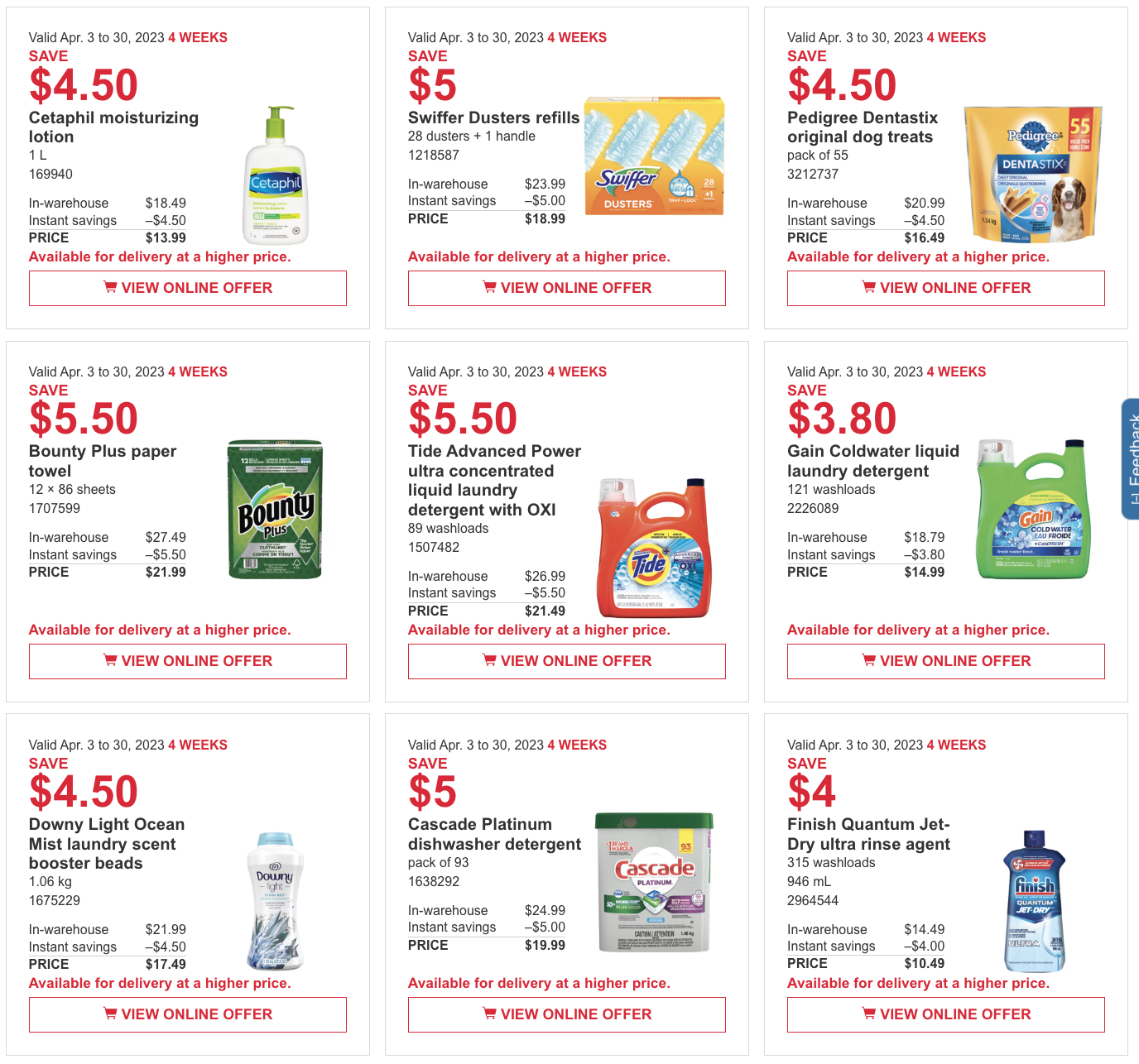 Costco Canada Coupons/Flyers Deals at All Costco Wholesale Warehouses
