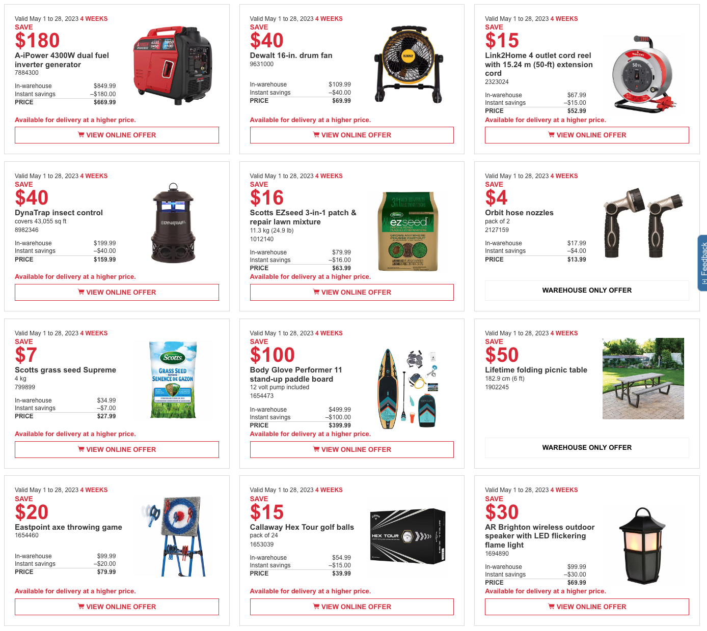 Costco Canada Coupons/Flyers Deals at All Costco Wholesale Warehouses