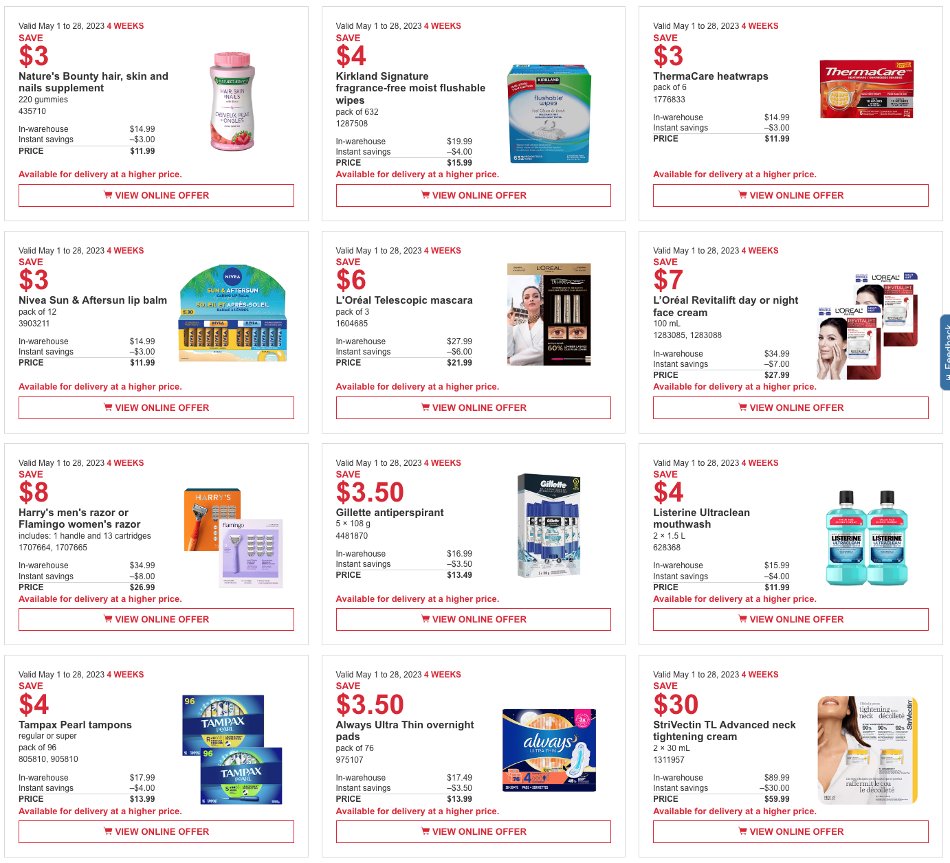 Costco Canada Coupons/Flyers Deals at All Costco Wholesale Warehouses