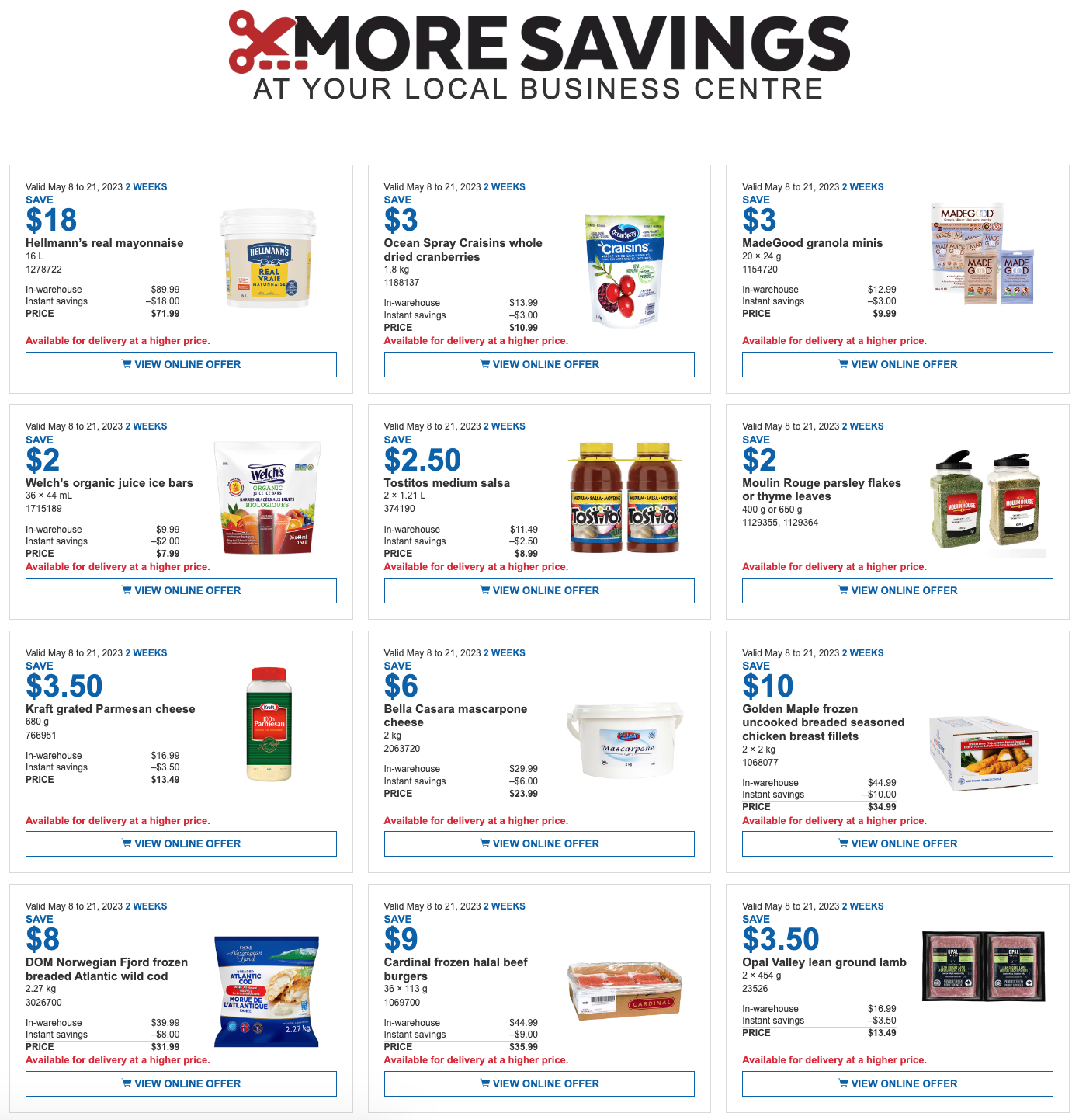 Costco Canada Business Centre Instant Savings Coupons / Flyer, until