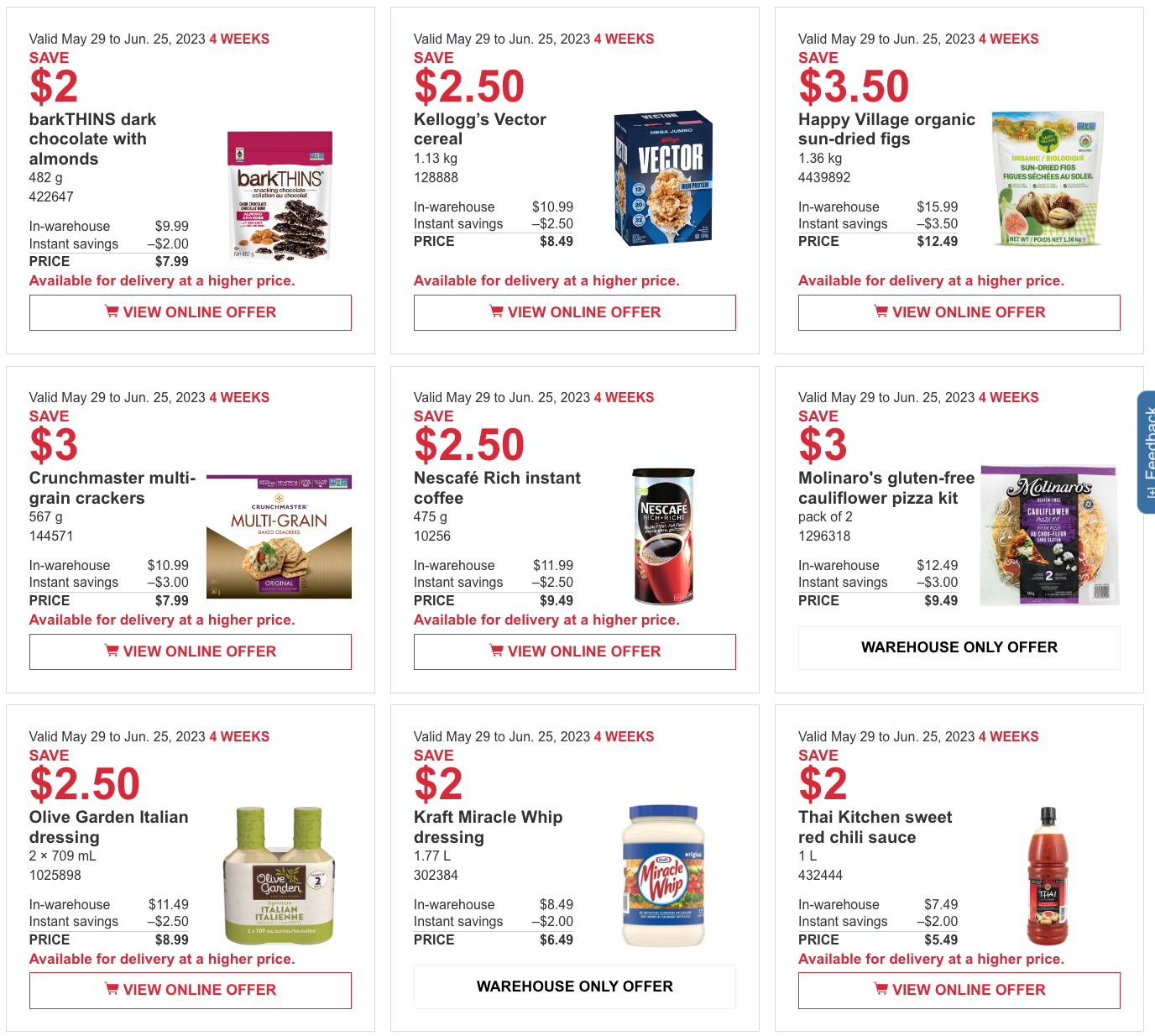 Costco Canada Coupons/Flyers Deals at All Costco Wholesale Warehouses
