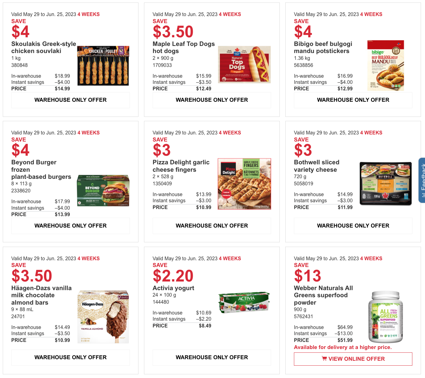 Costco Canada Coupons/Flyers Deals at All Costco Wholesale Warehouses