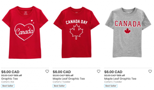 Carter's OshKosh B'gosh Deals: Save 50% off Canada Day + up to 60% off  ClearanceMore Offers - Canadian Freebies, Coupons, Deals, Bargains, Flyers,  Contests Canada Canadian Freebies, Coupons, Deals, Bargains, Flyers,  Contests Canada