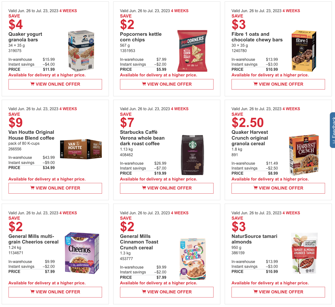 Costco Canada Coupons/Flyers Deals at All Costco Wholesale Warehouses