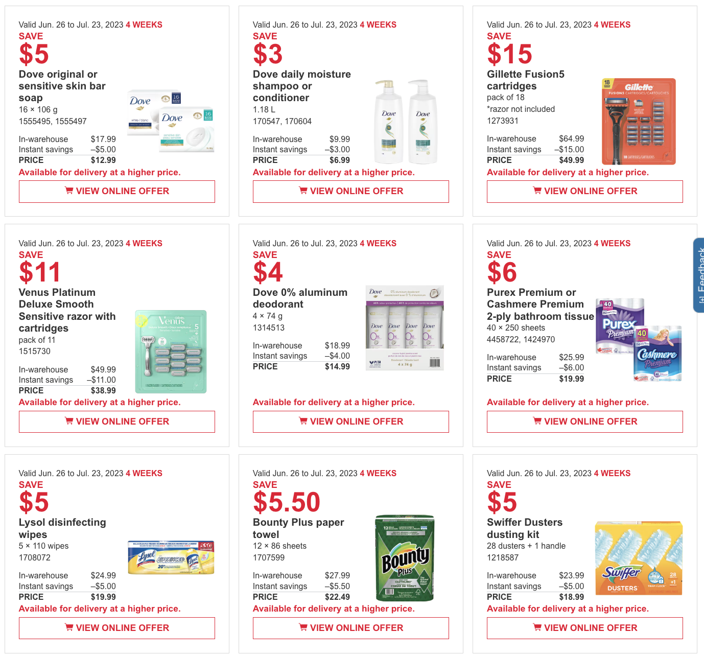 Costco Canada Coupons/Flyers Deals at All Costco Wholesale Warehouses