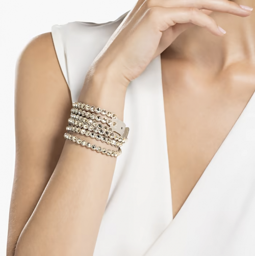 Swarovski Dextera bracelet, Pavé, Mixed links, White | Upper Canada Mall
