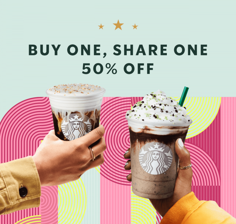 Starbucks Canada Promotions Buy One Get One 50 off Canadian