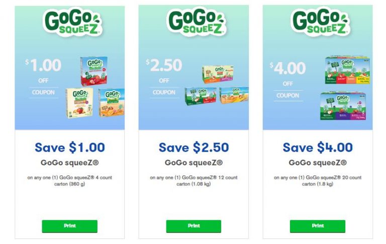 WebSaver Canada Coupons: New Printable GoGo Squeez Coupons Available ...