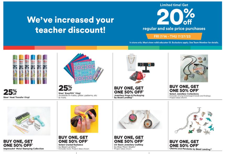 Michaels Canada Coupons and Offers 30 off One Regular Price Items, 20