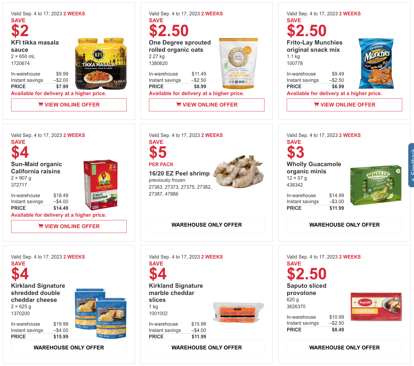 Costco Canada Coupons/Flyers Deals at All Costco Wholesale Warehouses in Canada, Until September