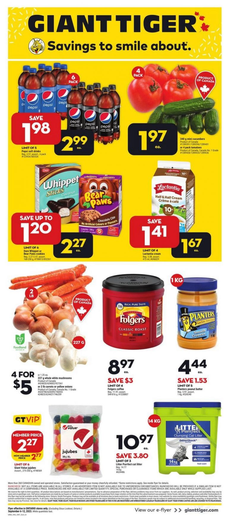 Giant Tiger Canada Flyer Deals September 6th 12th Canadian Freebies