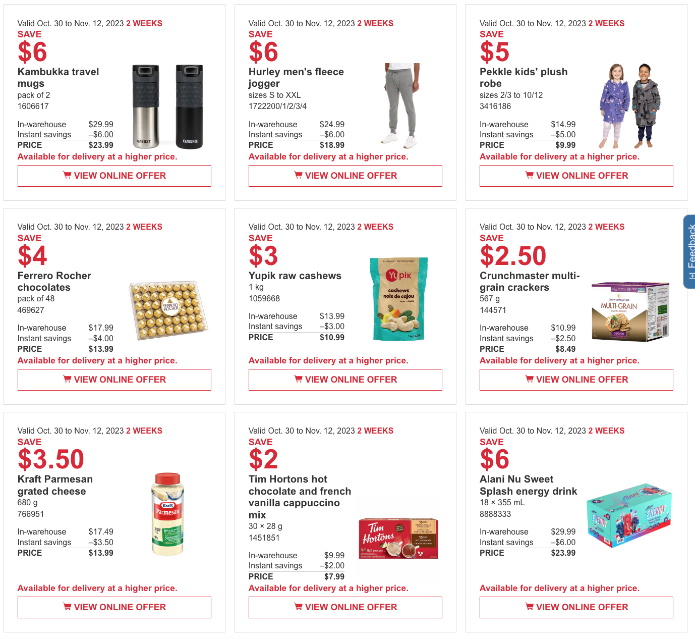 Costco Canada Coupons/Flyers Deals at All Costco Wholesale Warehouses