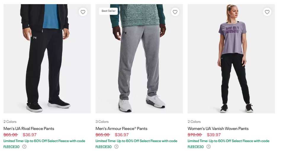 Under Armour Canada: up to 60% off Select Fleece with Promo Code + 25% off  Select Cold-Weather Gear - Canadian Freebies, Coupons, Deals, Bargains,  Flyers, Contests Canada Canadian Freebies, Coupons, Deals, Bargains