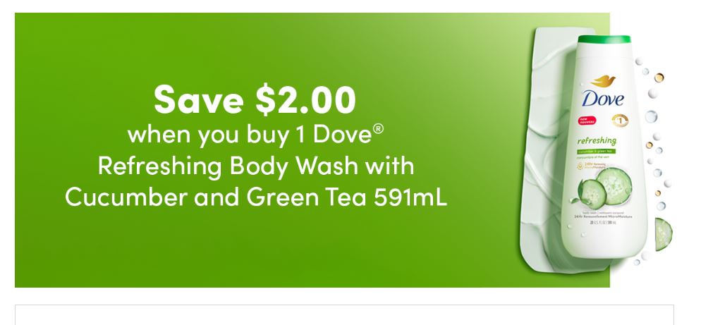 WebSaver Canada Coupons Save 2 On Dove Refreshing Body Wash 591ml Canadian Freebies Coupons