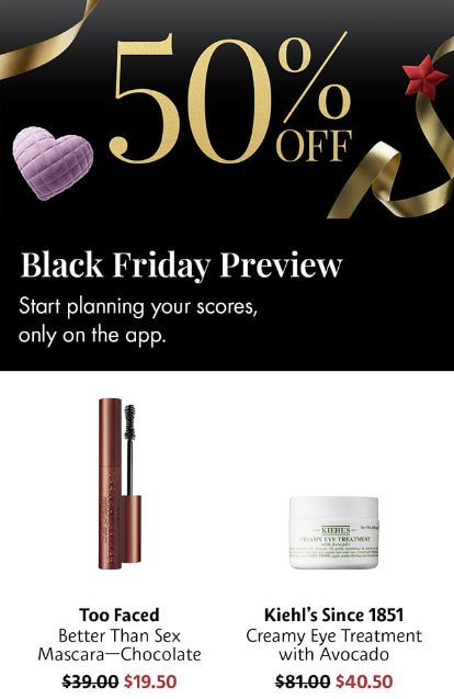 Sephora Canada Black Friday Preview: Get 50% off Select Items This Black  Friday - Canadian Freebies, Coupons, Deals, Bargains, Flyers, Contests  Canada Canadian Freebies, Coupons, Deals, Bargains, Flyers, Contests Canada