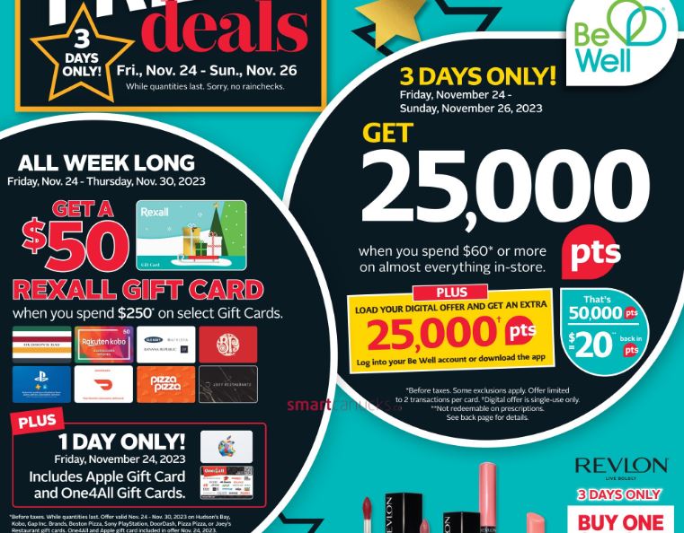 Rexall Canada Black Friday Offers: Get a $50 Rexall Gift Card When